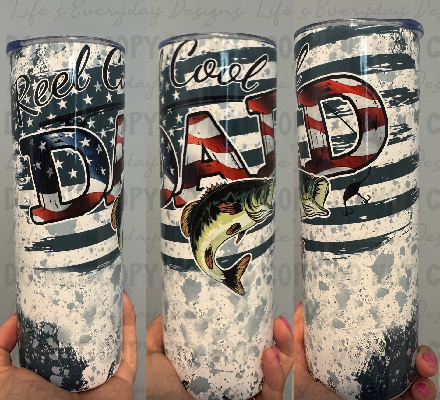 Reel Cool Dad American Flag