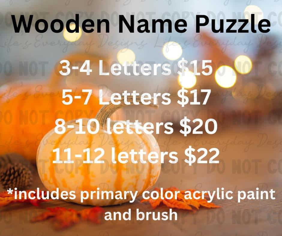 Wooden Name Puzzle