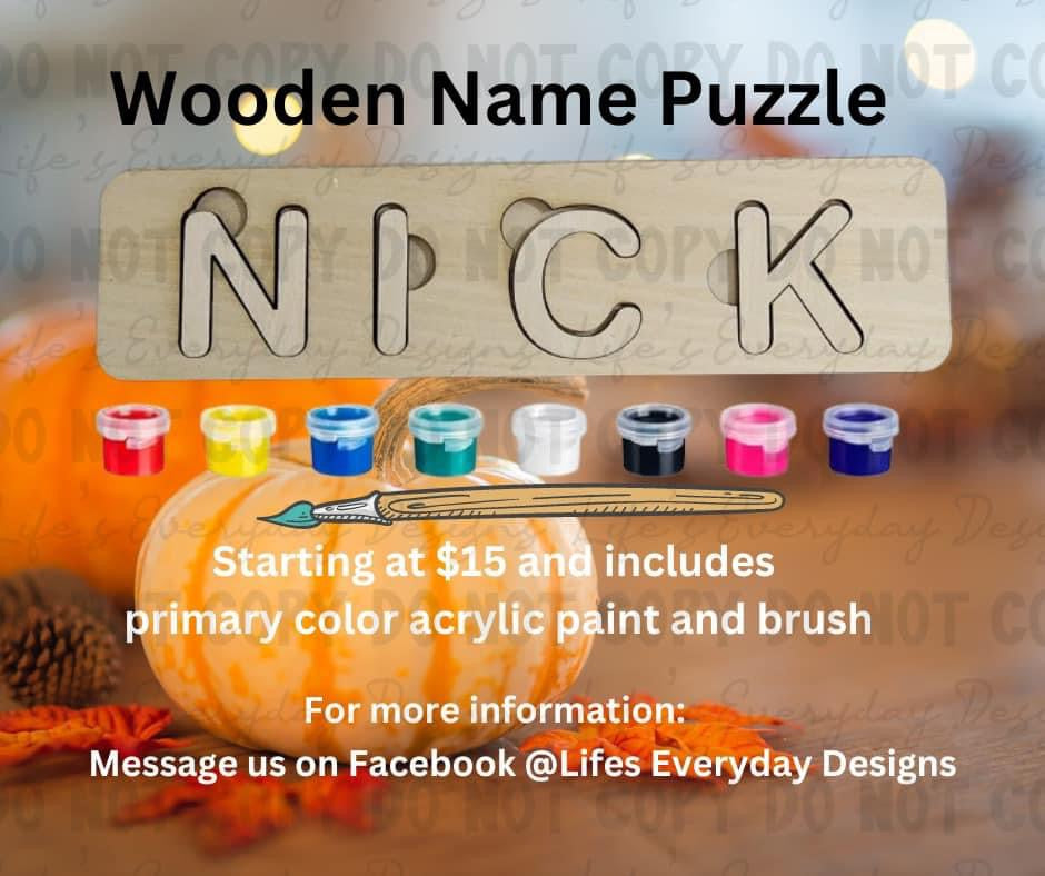 Wooden Name Puzzle