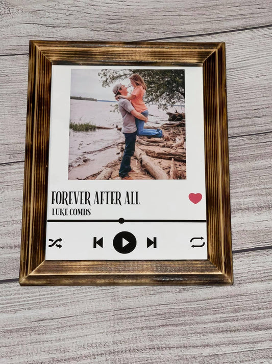 Burned Canvas Song Frame