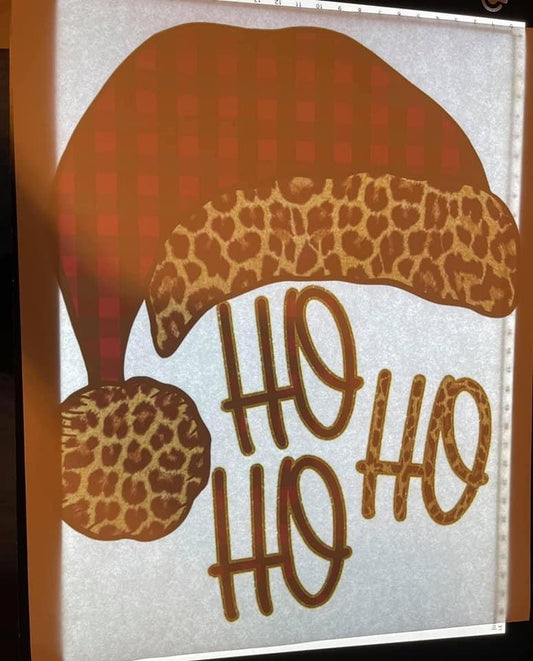 Ho Ho Ho Leopard Santa Hat