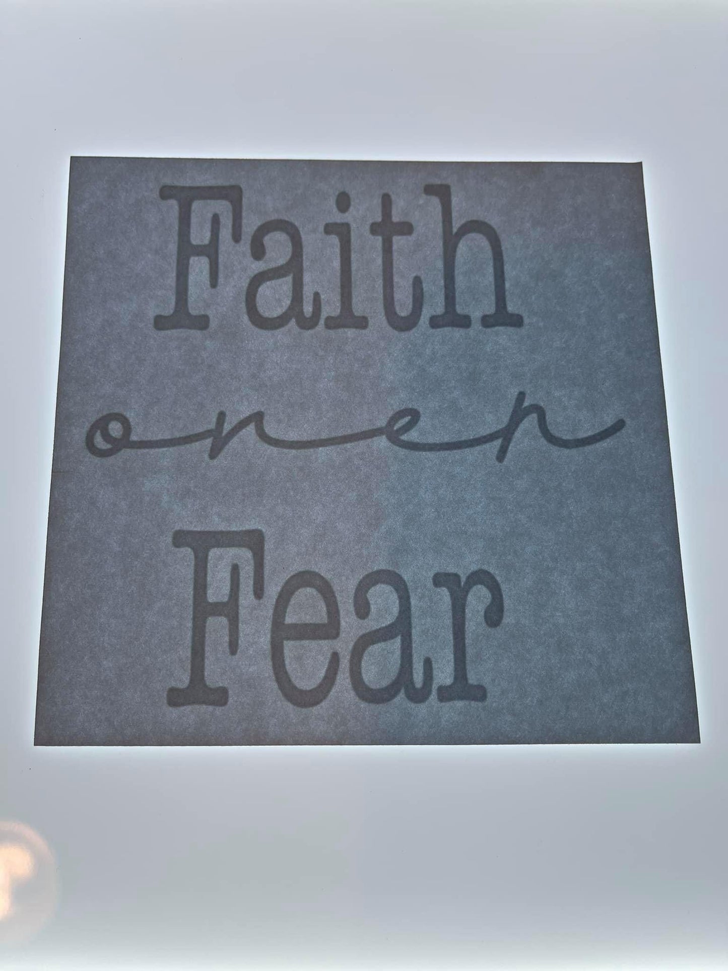 Faith Over Fear Pocket White